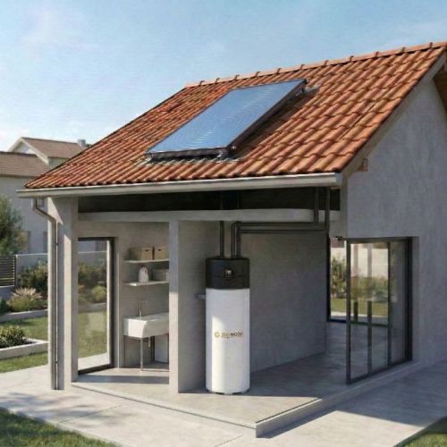 Scaldabagno a pompa di calore con pannello solare 200 lt