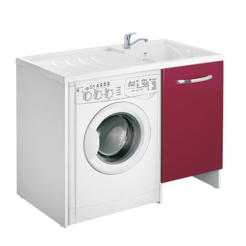 Mobile Lavatoio Design rosso da Interno In 6 misure