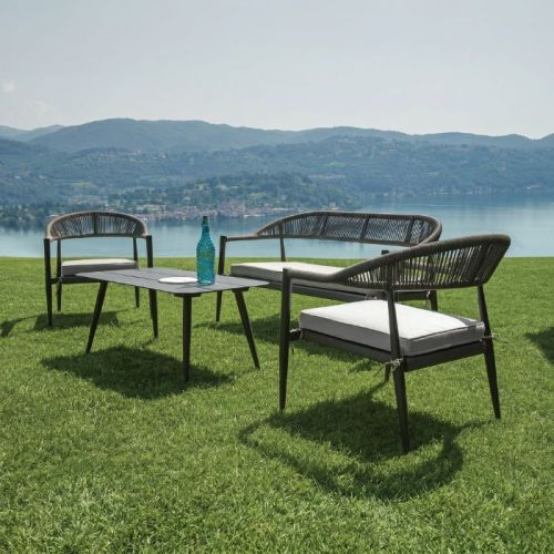 Set da giardino in alluminio Milano 4 posti