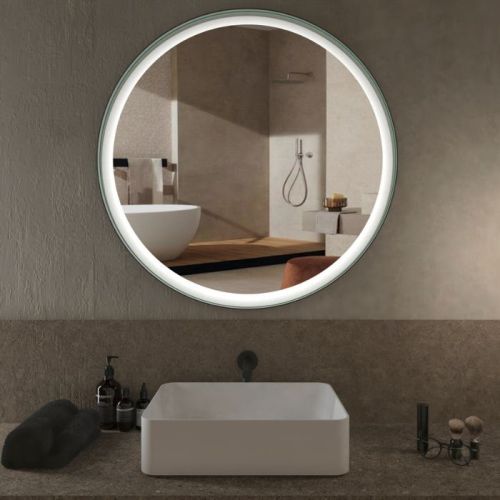 Specchio da bagno rotondo 90x90 cm touch led