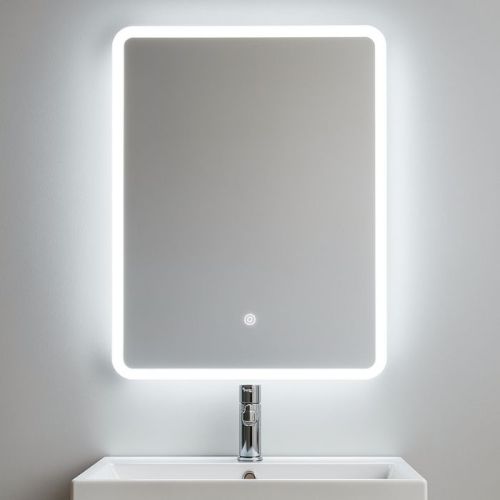 Specchio bagno rettangolare retroilluminato con led 70x50 cm