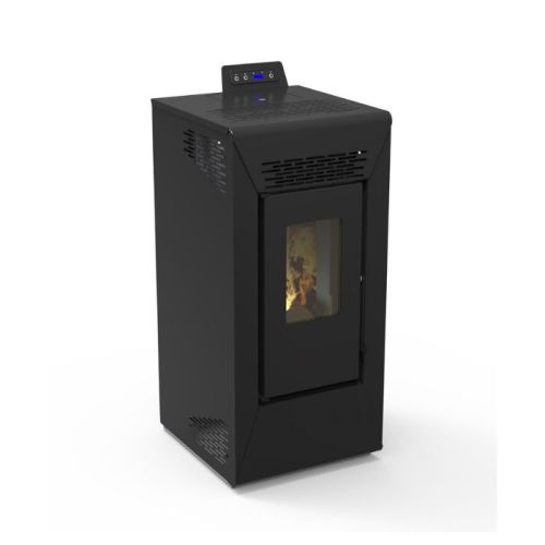 Stufa a pellet canalizzata Courmayeur 8,74 kw nero