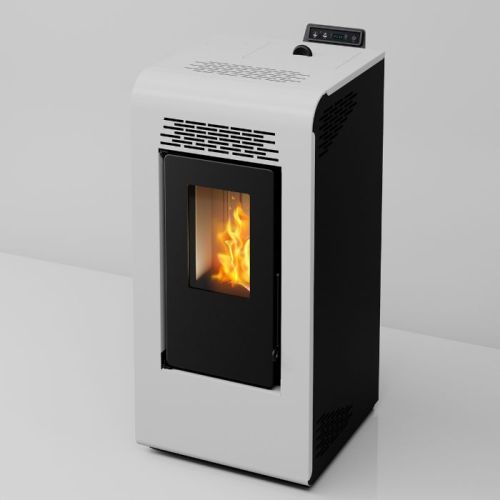 Stufa a pellet canalizzata Cervinia 8,74 kw Bianco