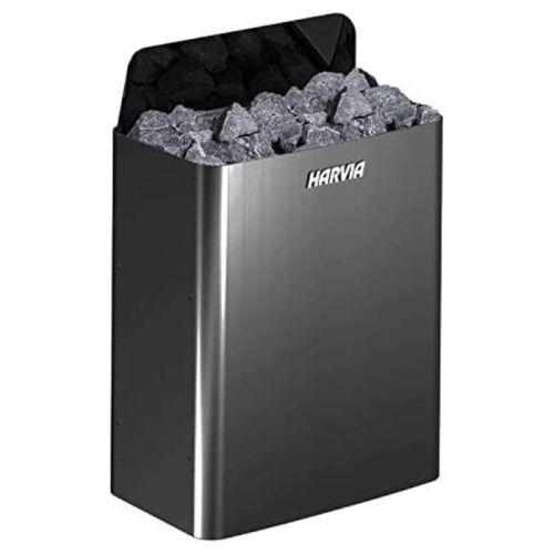 Stufa elettrica per sauna a vapore Wall Black da 6,0 kW senza centralina