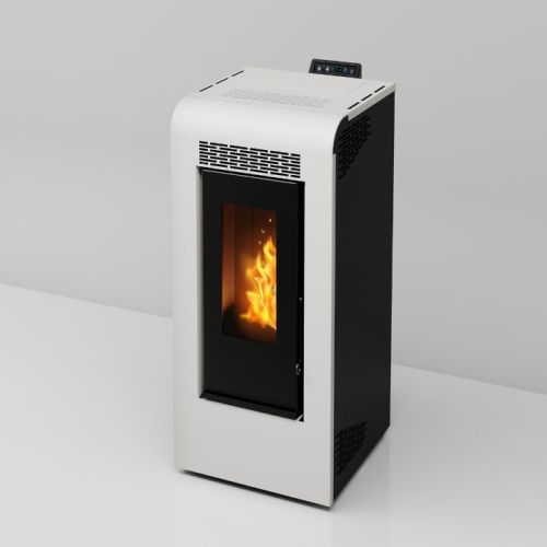 Stufa a pellet canalizzata Sestriere New da 11,61 Kw Bianca