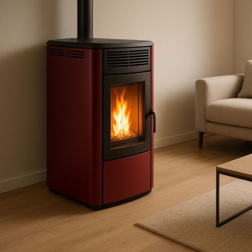 Stufa a pellet ventilata bordeaux Dalia da 8,10 kw