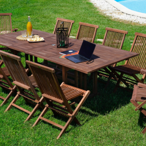 Set tavolo e sedie da giardino